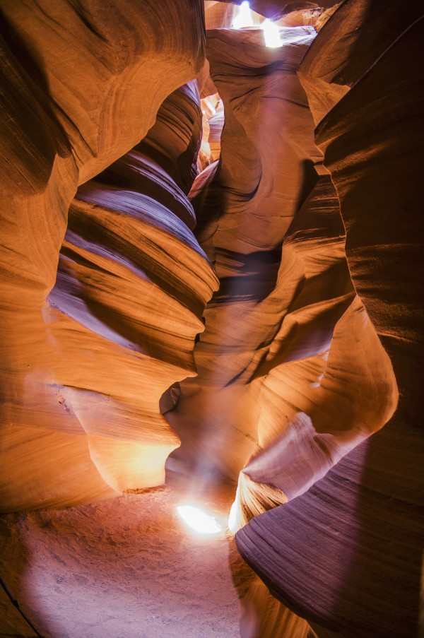A scene in antelope canyon a narrow canyon carved out of the sandstone found on the navajo nation reservation;Page arizona united states of america by PacificStock