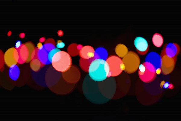 Blur Of Coloured Lights; Edmonton, Alberta, Canada by PacificStock