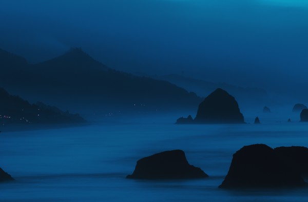 Dawn reveals the coastline; Cannon Beach, Oregon, United States of America by PacificStock