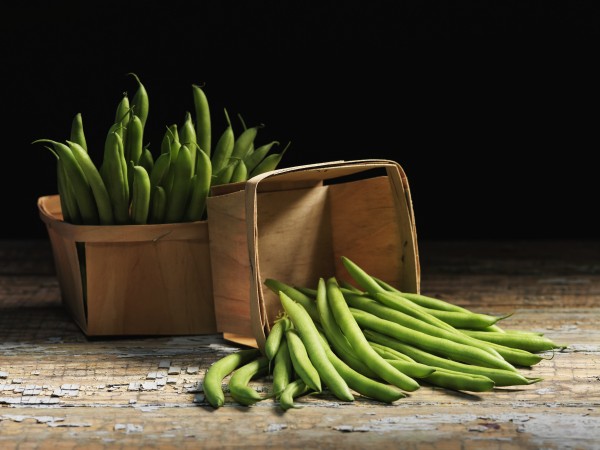 Green beans in baskets; Quebec, Canada by PacificStock
