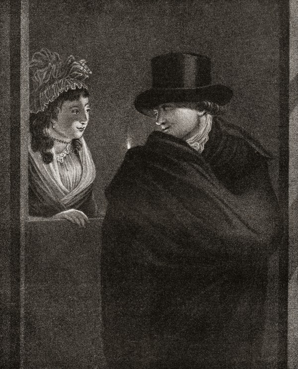 The Indecisive, after an engraving by L. B. Coclers, 18th century. From Illustrierte Sittengeschichte vom Mittelalter bis zur Gegenwart by Eduard Fuchs, published 1909. by PacificStock