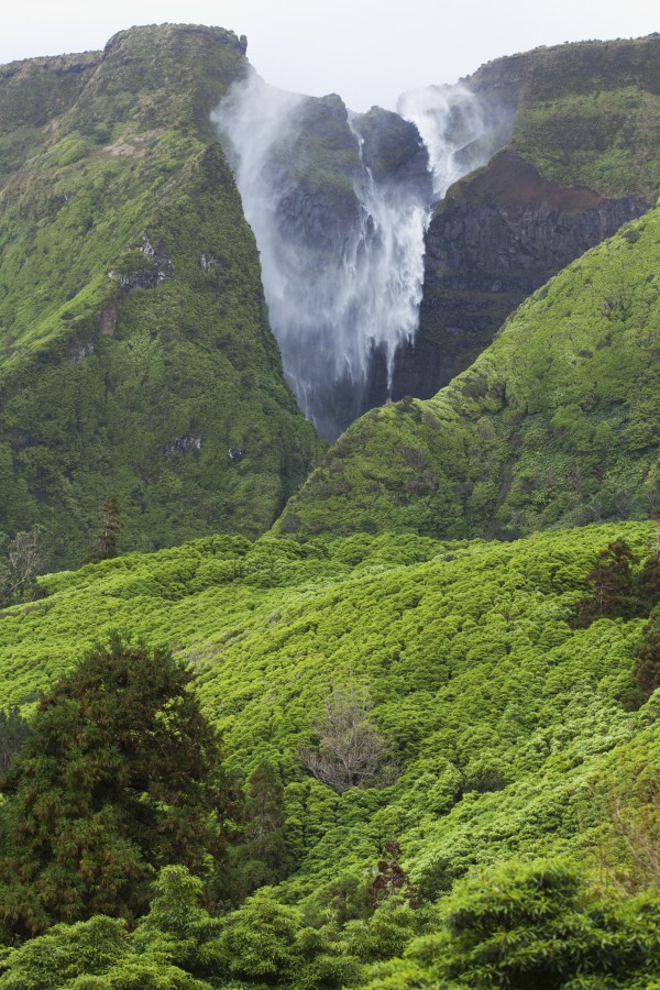 Waterfall on Flores Island; Acores, Portugal by PacificStock