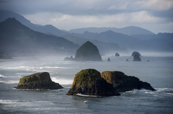 Spectacular coastal scenery is found at Ecola State Park; Cannon Beach, Oregon, United States of America by PacificStock