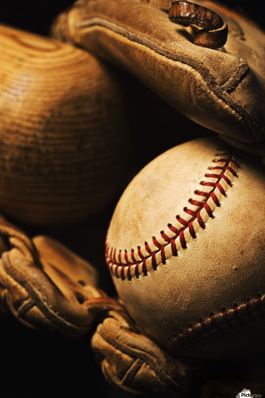 Baseball Bat, Ball, Glove by PacificStock Wall Art