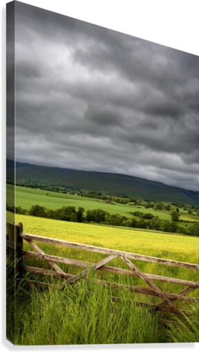 Dark Clouds Over Fields, England Canvas Print
