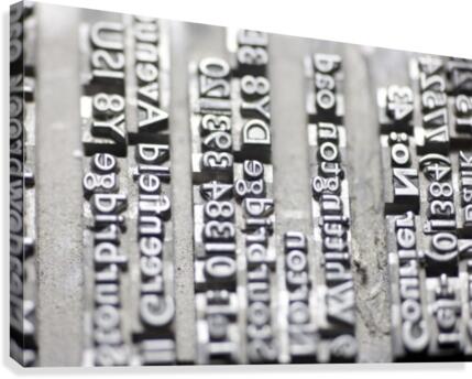 Letterpress Type Canvas Print