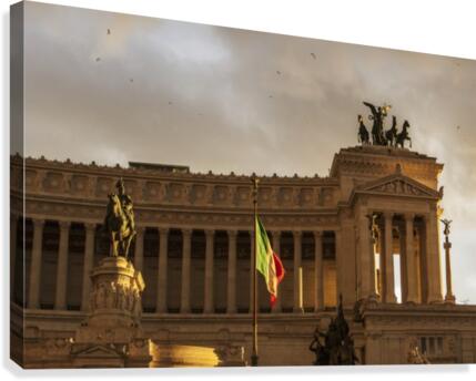 Statue of Victor Emmanuel; Rome, Italy Canvas Print