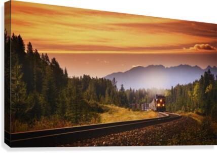 An Oncoming Train Canvas Print