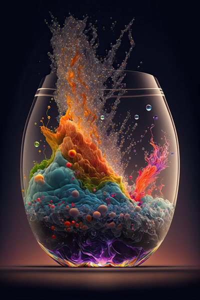 Splashed Sea Water Print