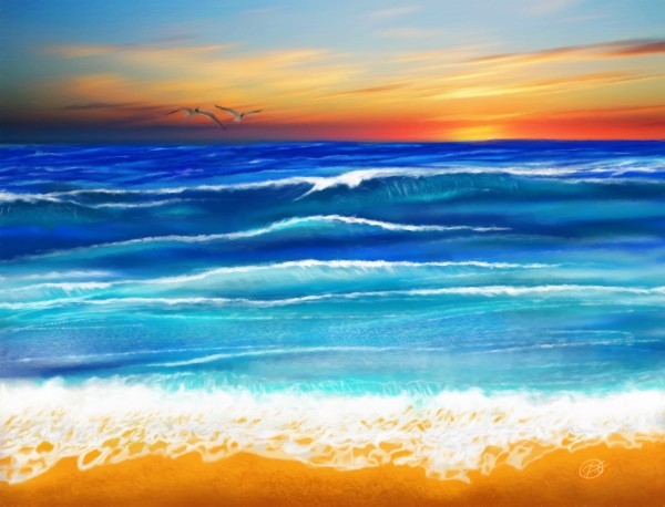Sunset at 7pm Print