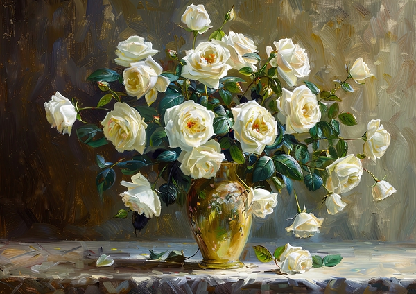 White roses Print