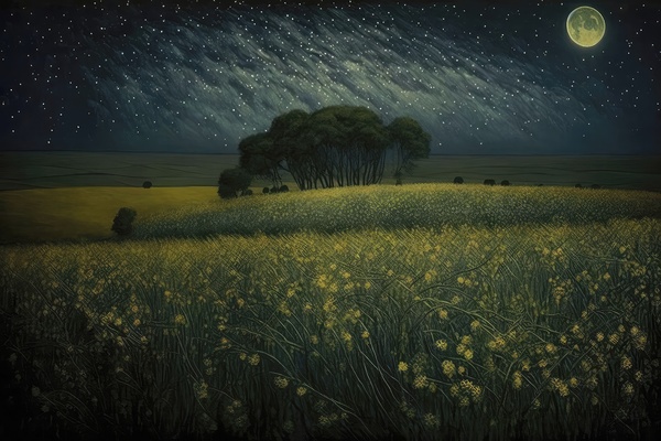 fantasy night lights Print