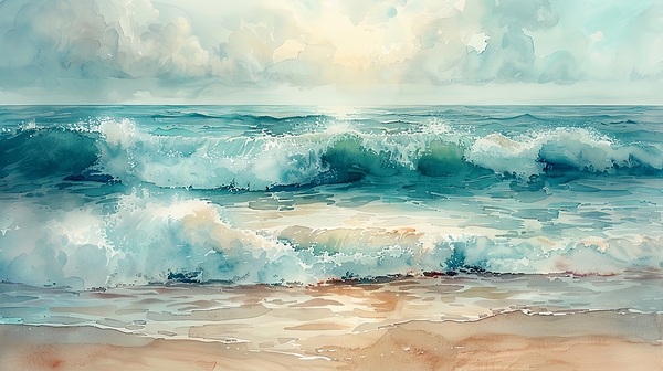 shore waves Print