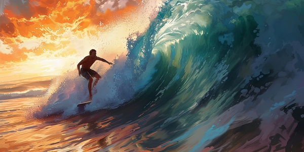 surf sunrise Print