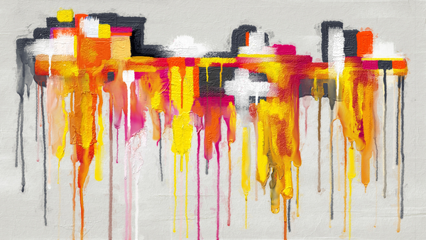 Abstract painting dripping effect by Morrison