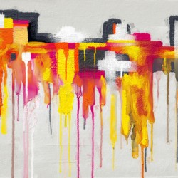 Abstract painting dripping effect