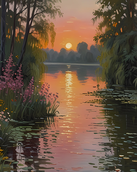 Serene Nature Art Print