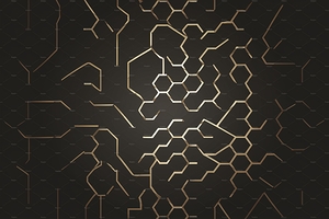 Abstract black texture background hexagon