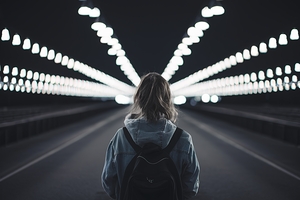 Abstract bokeh lights background