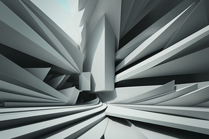 Abstract smooth light gray geometry paper futuristic minimal subtle