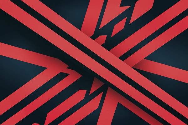 Abstract red vector background with stripes Print