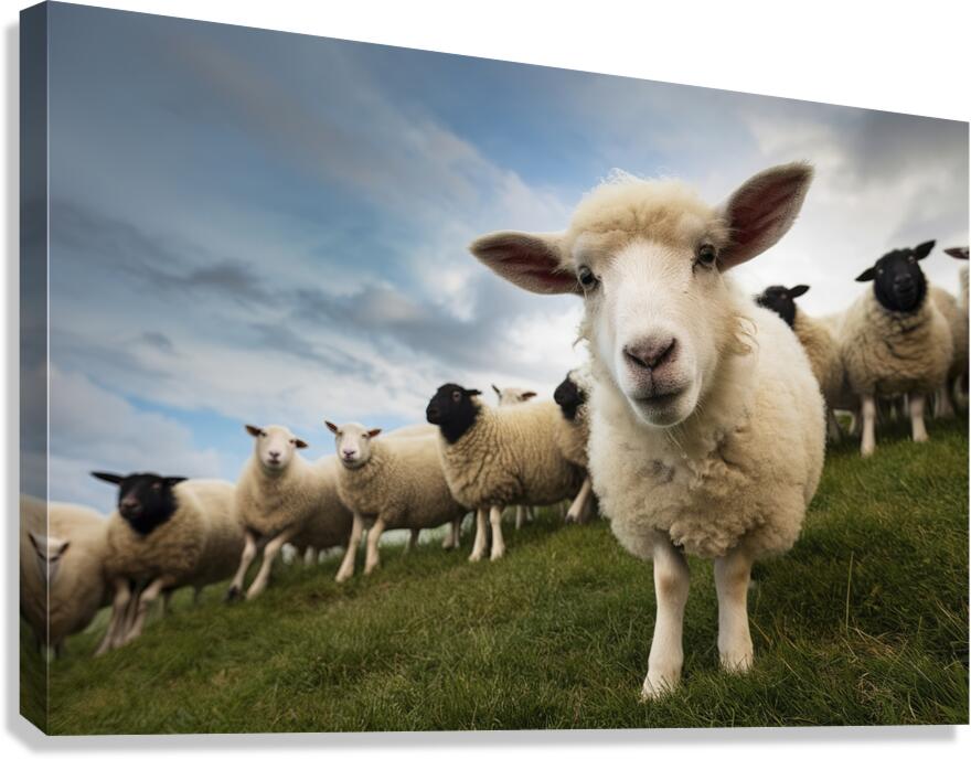 Curious Sheep Canvas Print
