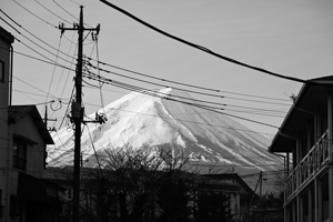 Mount Fuji Framed by Power Lines - Japan Mood