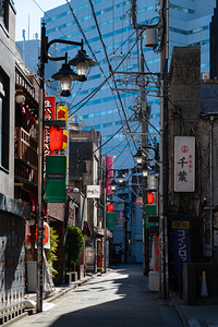 Tokyo Red Lantern Alley - Morning Light in Shibuya