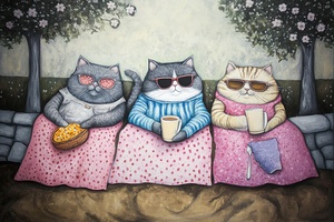 Cat Picnic 01 Cozy Fun