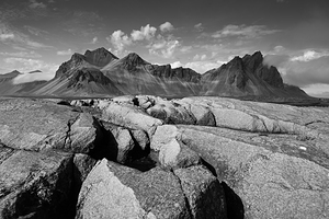 Iceland Landscape - Vestrahorn Black and White