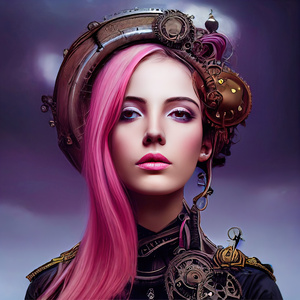 Steampunk Woman Portrait 04