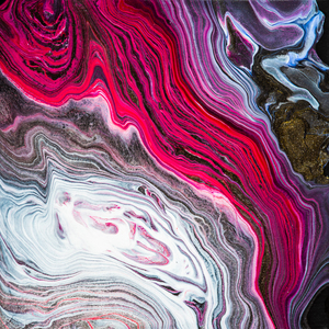 Red Flow Acrylic Pouring Abstract Fluid Painting
