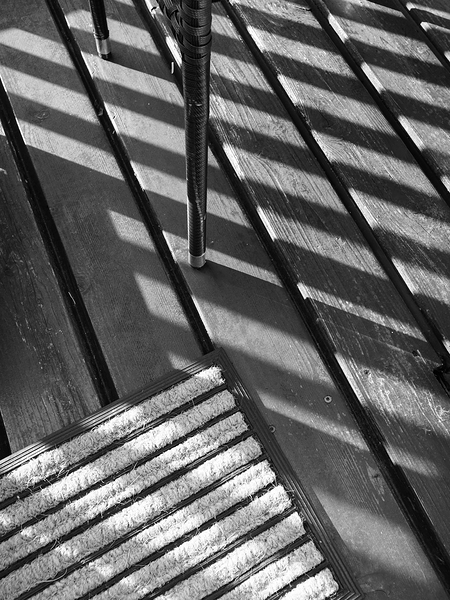 Diagonal Shadows on Wood by Matthias Hauser