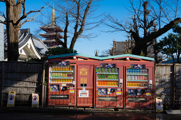Vending Machines and Pagodas - Tokyo Asakusa Harmony by Matthias Hauser