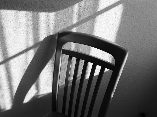 Chair and Shadows - Monochrome Geometry by Matthias Hauser