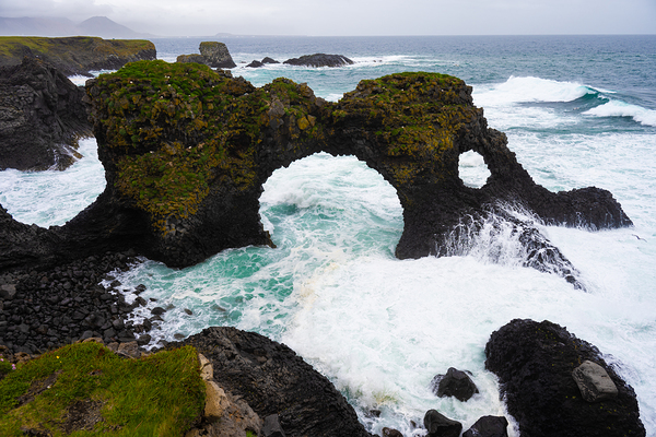 Gatklettur Rock Arch in Iceland by Matthias Hauser