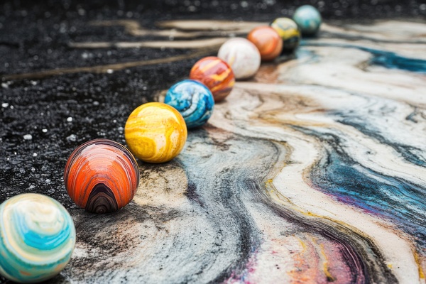 Colorful Celestial Marbles by Matthias Hauser