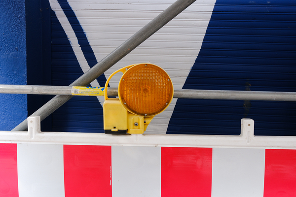 Construction Warning Light Berlin Print