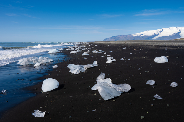 Diamond Beach Iceland - Ice on Black Sand by Matthias Hauser
