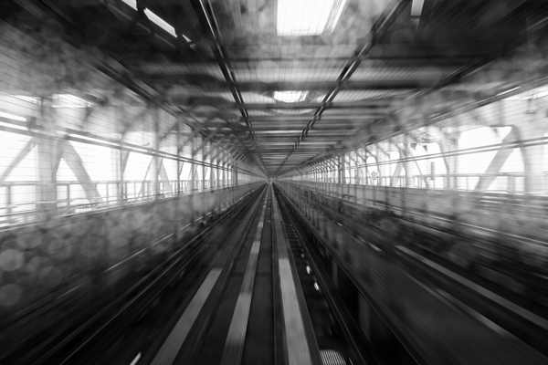 Through the Tunnel - Vanishing Point on Tokyo Yurikamome Line by Matthias Hauser