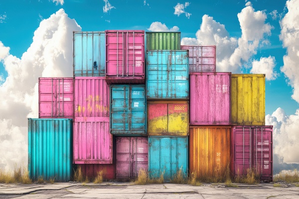 Colorful Container Chaos by Matthias Hauser
