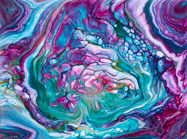 Abstract Art Acrylic Fluid Painting with stunning colors by Matthias Hauser