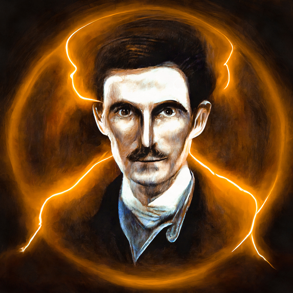 Nikola Tesla Portrait 01 by Matthias Hauser