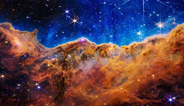 Space Image James Webb Telescope Cosmic Cliffs in Carina Nebula by Matthias Hauser