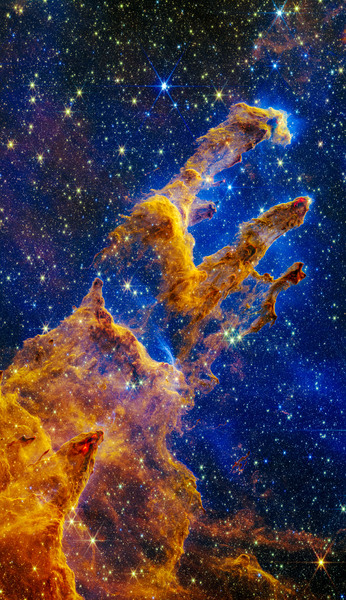 Pillars of Creation James Webb Space Telescope by Matthias Hauser