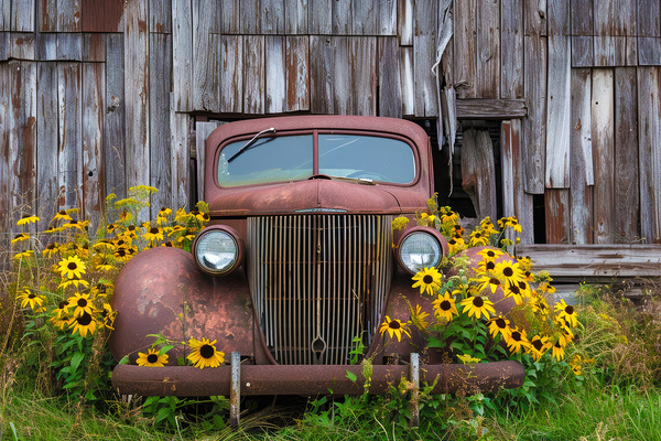 Rustic and rusty vintage car 02 by Matthias Hauser