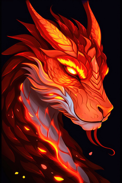 Fire and Lava Dragon 01 by Matthias Hauser