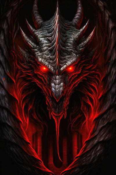 Dark Dragon Portrait 02 by Matthias Hauser