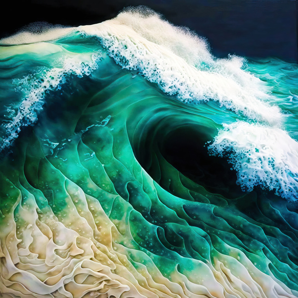 Ocean Waves 01 Print