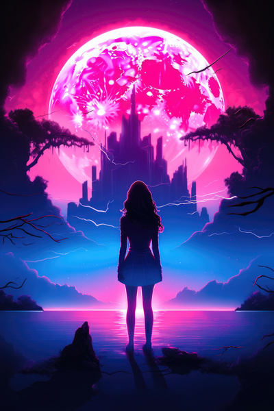 Luminous Metropolis 01 Synthwave Style by Matthias Hauser